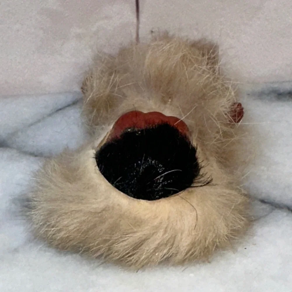 Vintage Inuit Eskimo Doll Fur Parka Hand Painted Face Brown Cultural Folk Art